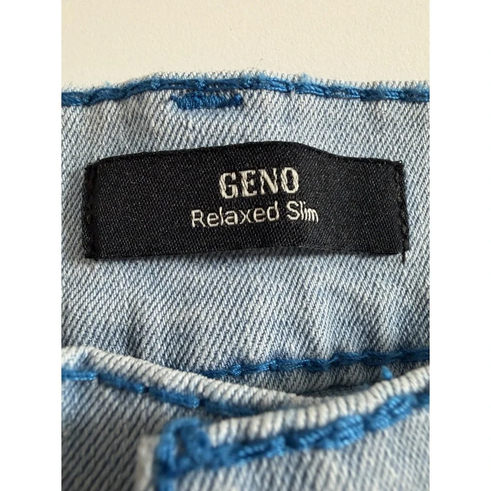 True Religion Geno Big T Flap Jeans 34x32 Light Wash Blue Tonal Stitch New